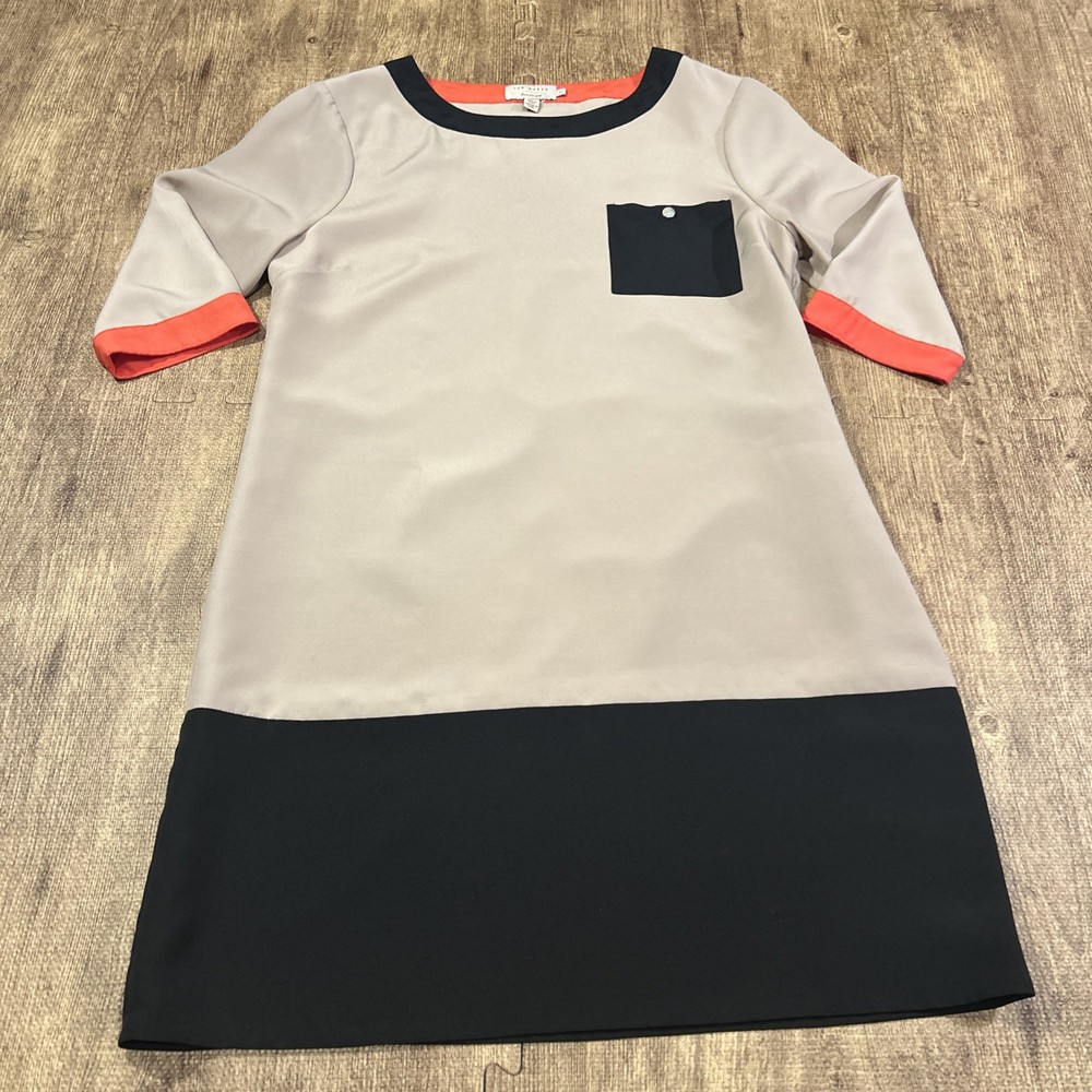 TED BAKER LONDON FONTY Colorblock Tunic Dress Size 3 EUC