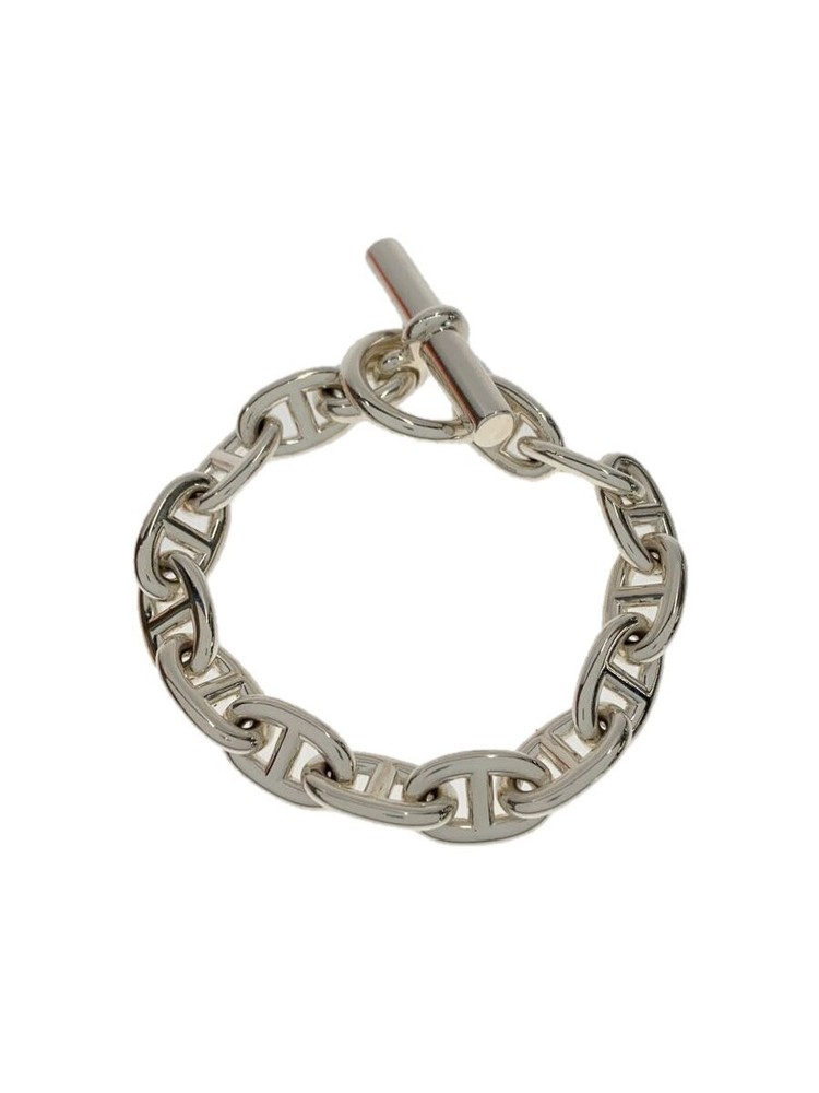 Hermes Chaine D'Ancle 14-Panel Bracelet in Sterling Silver 925 for Men 3227