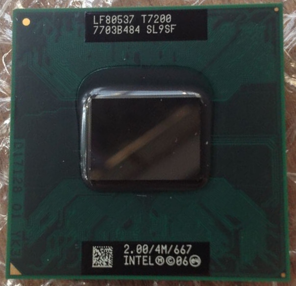 Intel Core 2 Duo T7200 2GHz 4MB Cache 667MHz Laptop CPU Socket M 34W  