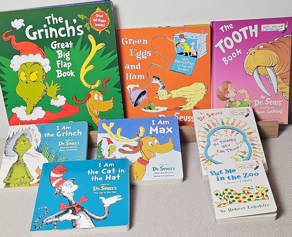 Dr Seuss Book Lot 8 Cat in the Hat Grinch Max Put Me in the Zoo Toddler Kids