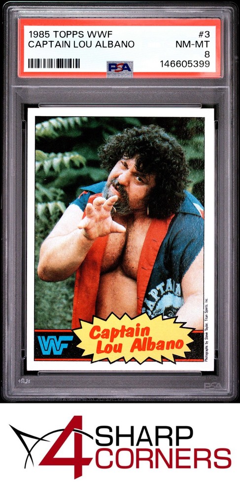 1985 Topps Wwf #3 Captain Lou Albano Hof Psa 8Set builders paradise - improve your registry!