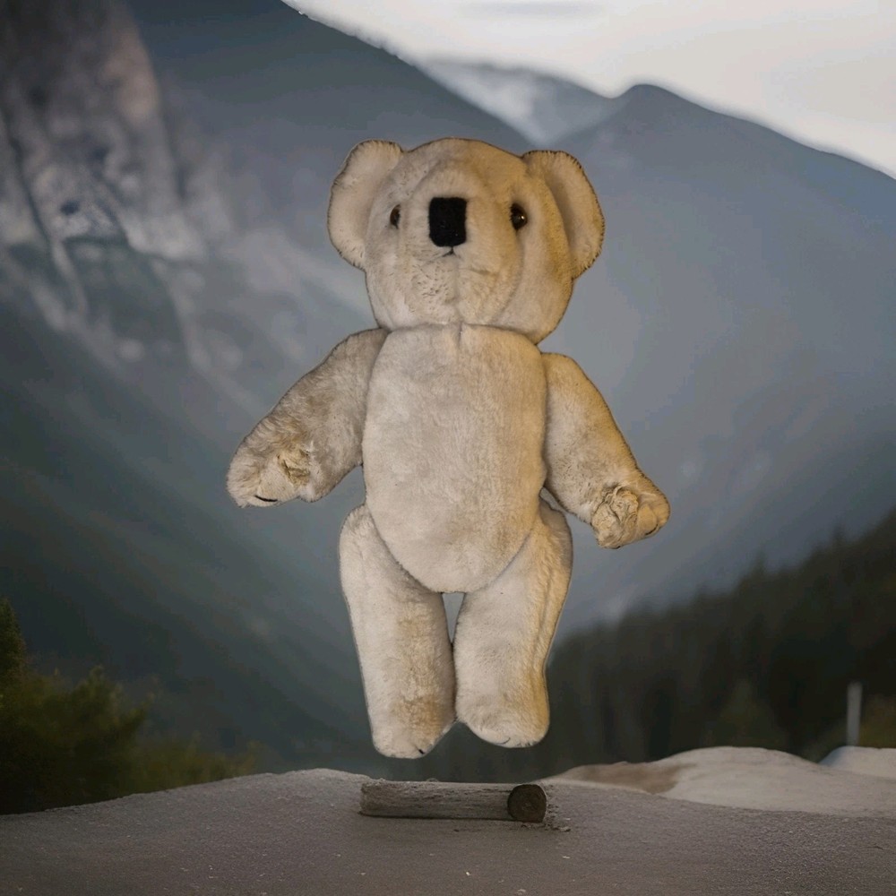 Antique 10” Steiff Fully Jointed German Mohair Teddy Bear With Shoebutton Eyes