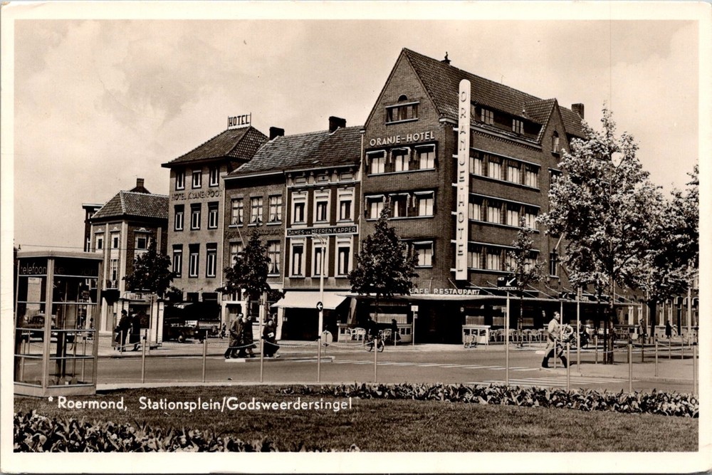 Dr Jim Stamps Postcard Real Photo Roermond Netherlands Street Scene