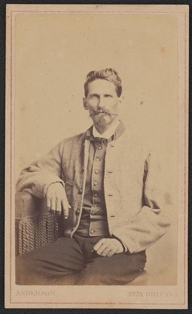 New Orleans Louisiana J W Scott 1860s Confederate Artillery Soldier Portrait