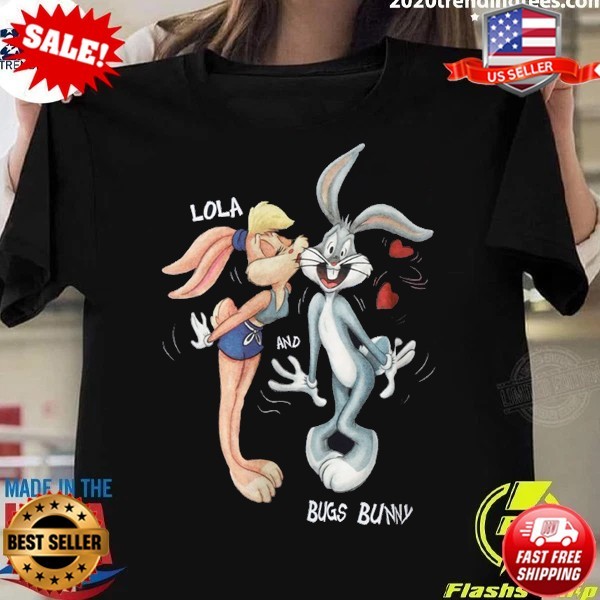 Lola And Bugs Bunny Kissing Looney Tunes T-Shirt | S-5XL