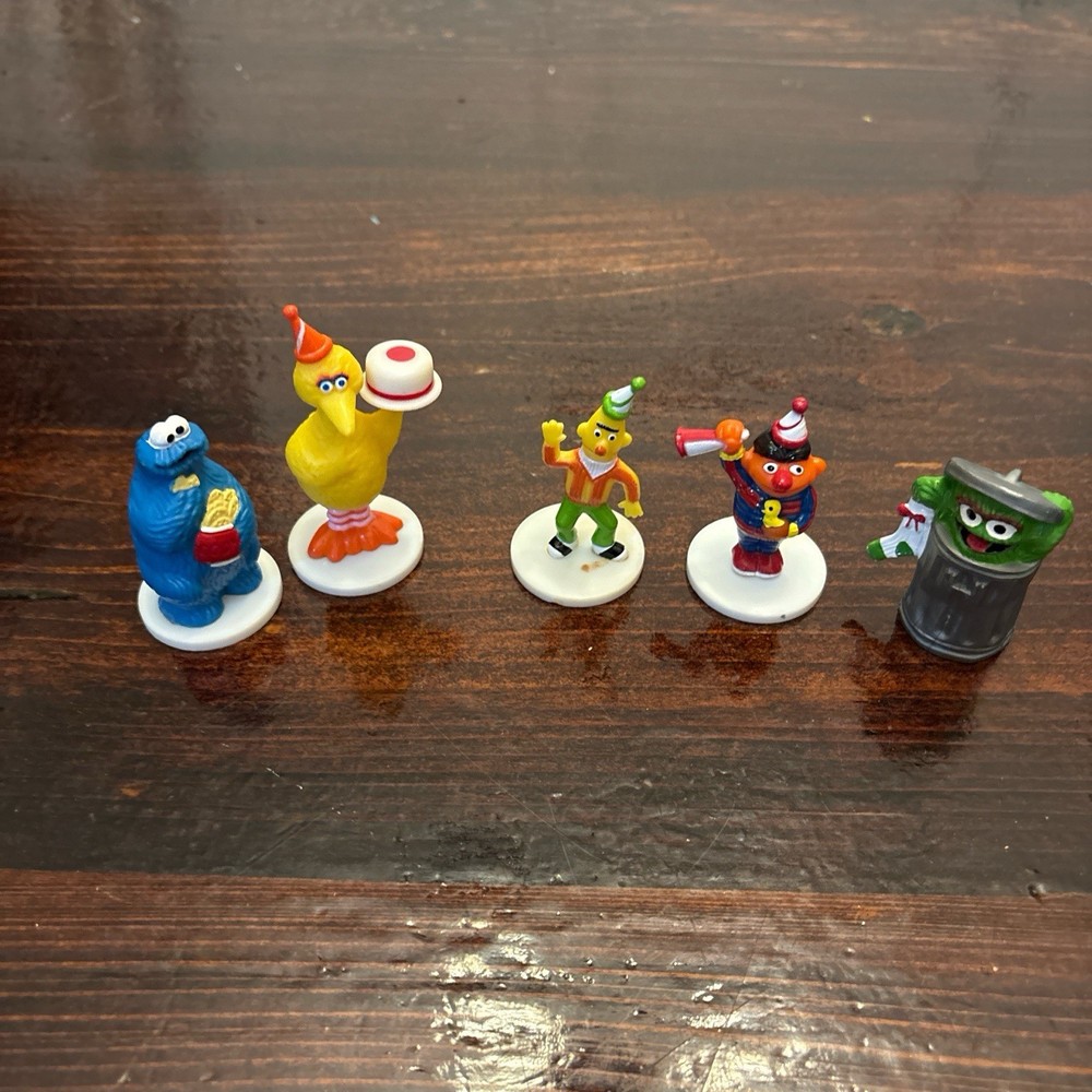 Vintage Wilton Sesame Street Cake Toppers Jim Henson Ernie Bert Big Bird Cookie