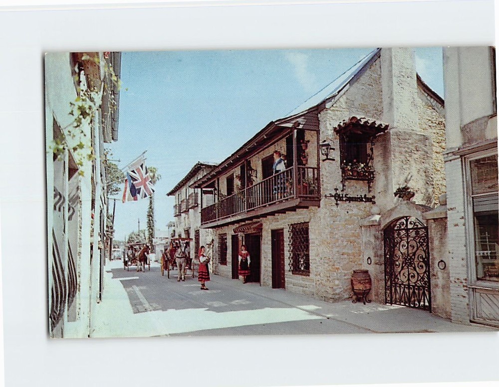 Postcard The Old Spanish Inn St. Augustine Florida USA