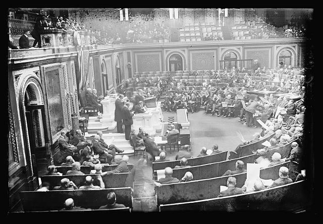 Photo:Washington DC US Capitol 1917 Electoral Vote Counting Senate Chamber