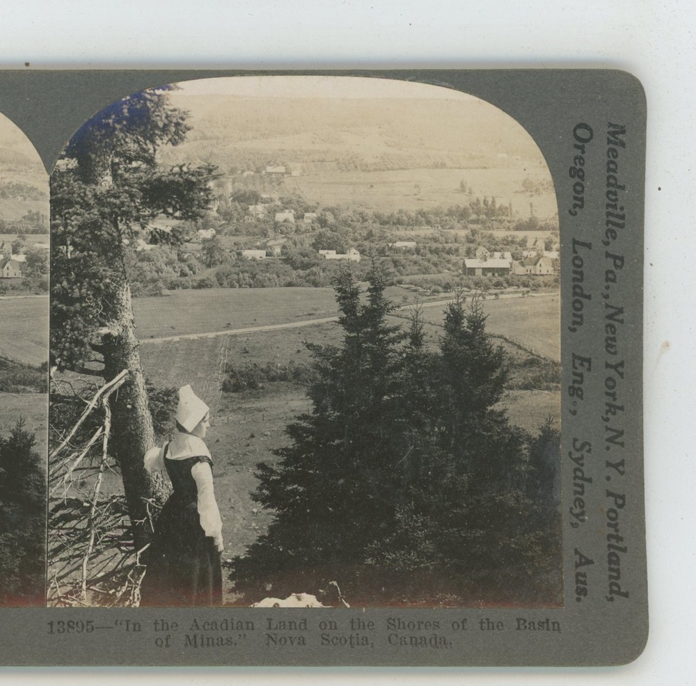 Acadian Land Basin of Minas Nova Scotia Canada Keystone Stereoview