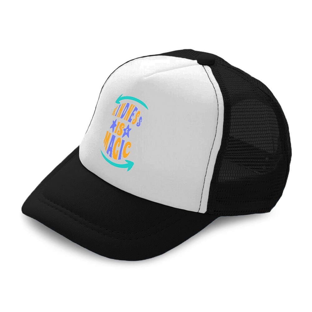 Kindness Is Magic Kids Trucker Hat with Star Arrow Design for Boys and Girls