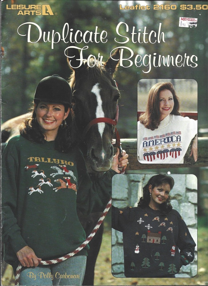 Leisure Arts Duplicate Stitch For Beginners #2160, Cross Stitch, 1991