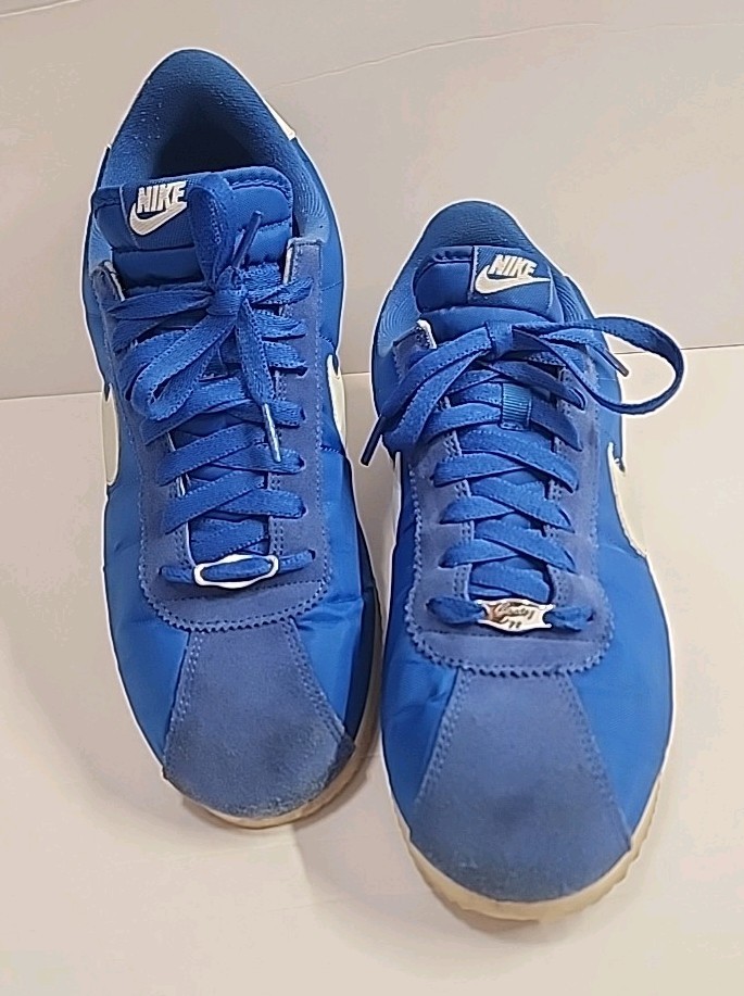 Nike Blue Cortez 819720-410 Men's Sz 10.5 Suede Nylon