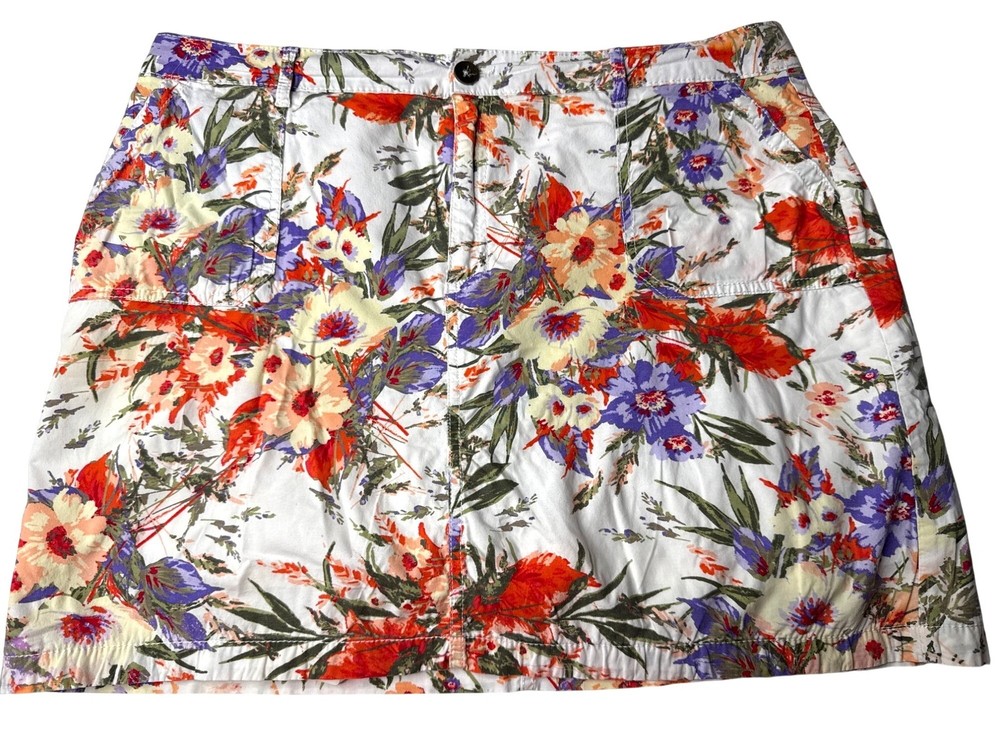 Croft & Barrow Womens Floral Pocket Skort Size 18