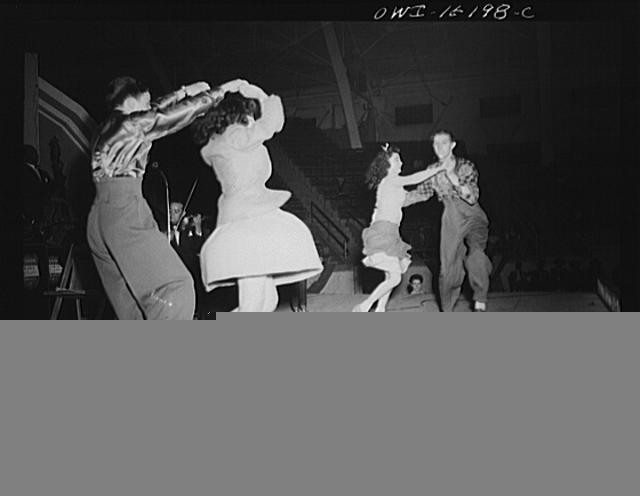 Photo:Detroit Michigan USA 1940s Jitterbug Dancing Scrap Entertainment