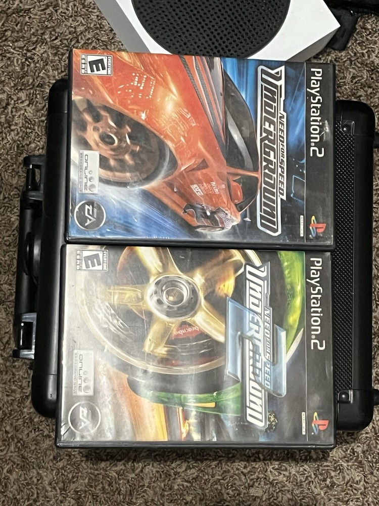 Need for Speed Underground 1 & 2 PlayStation 2 PS2 Lot Of 2 2004(Tested & Works)