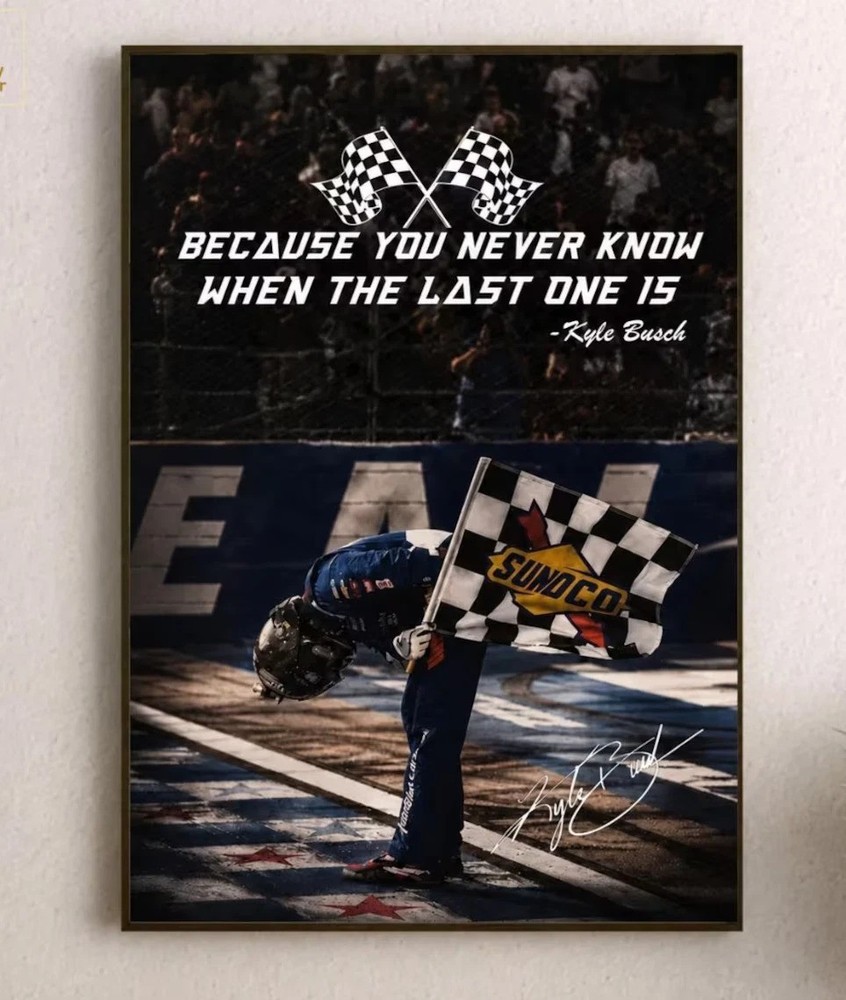 Inspired Kyle Busch 8 Racing Poster, Car Racing Wall Art