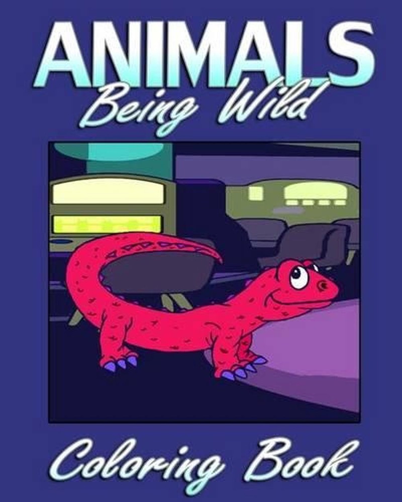 Animals Being Wild (Coloring Book) by Janet Kelly (English) Paperback Book