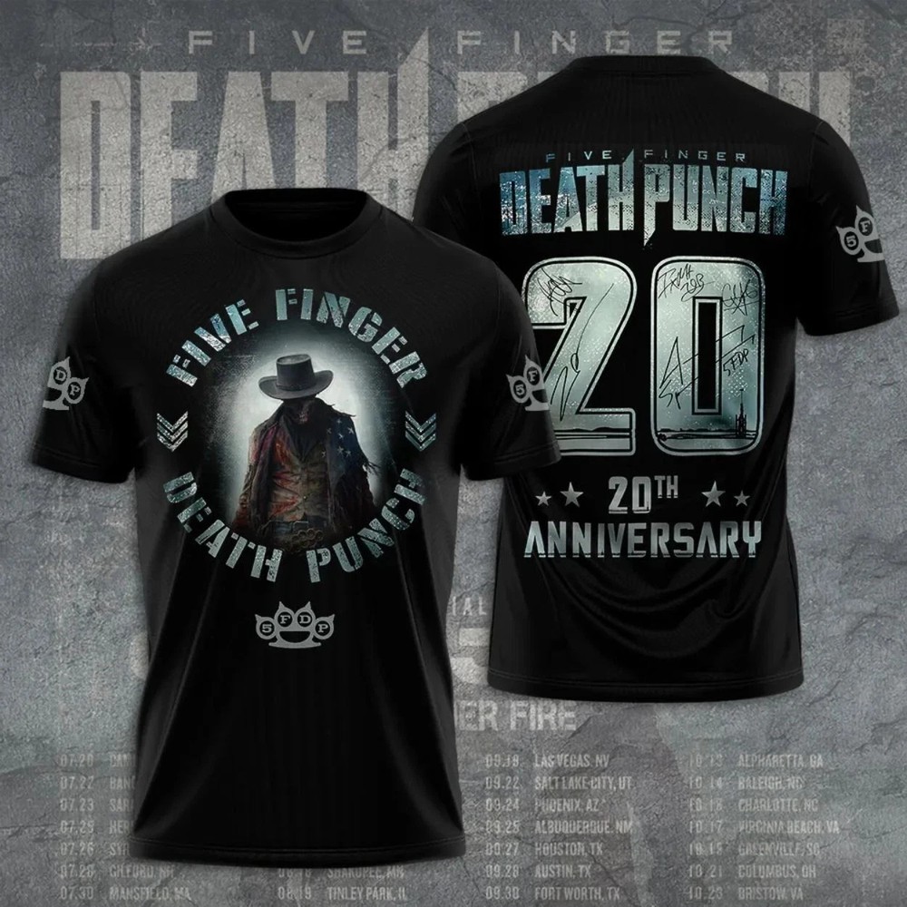 2026 Five Finger Death Punch Tour 2026 3D Shirt S-5XL
