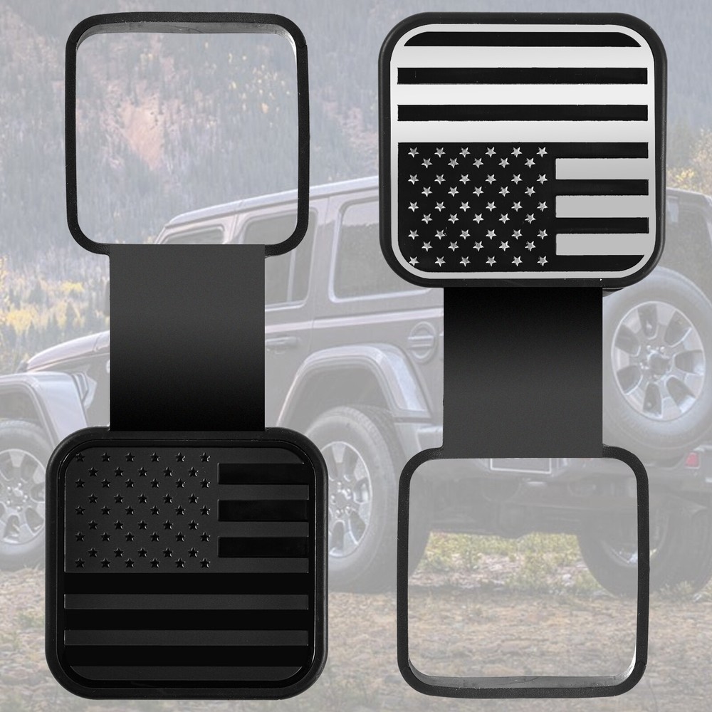 2X Car Trailer Hitch Plug Tube Caps Rubber Towing Bar Cover Receivers 2