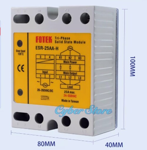1Pcs New For three-phase solid state relay ESR-25AA-H