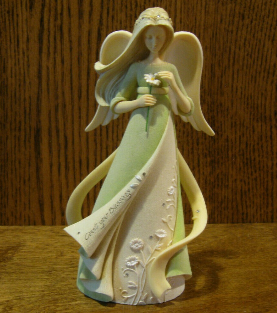 Enesco Foundations Count Your Blessings Angel Figurine 7.76 Inch New in Box