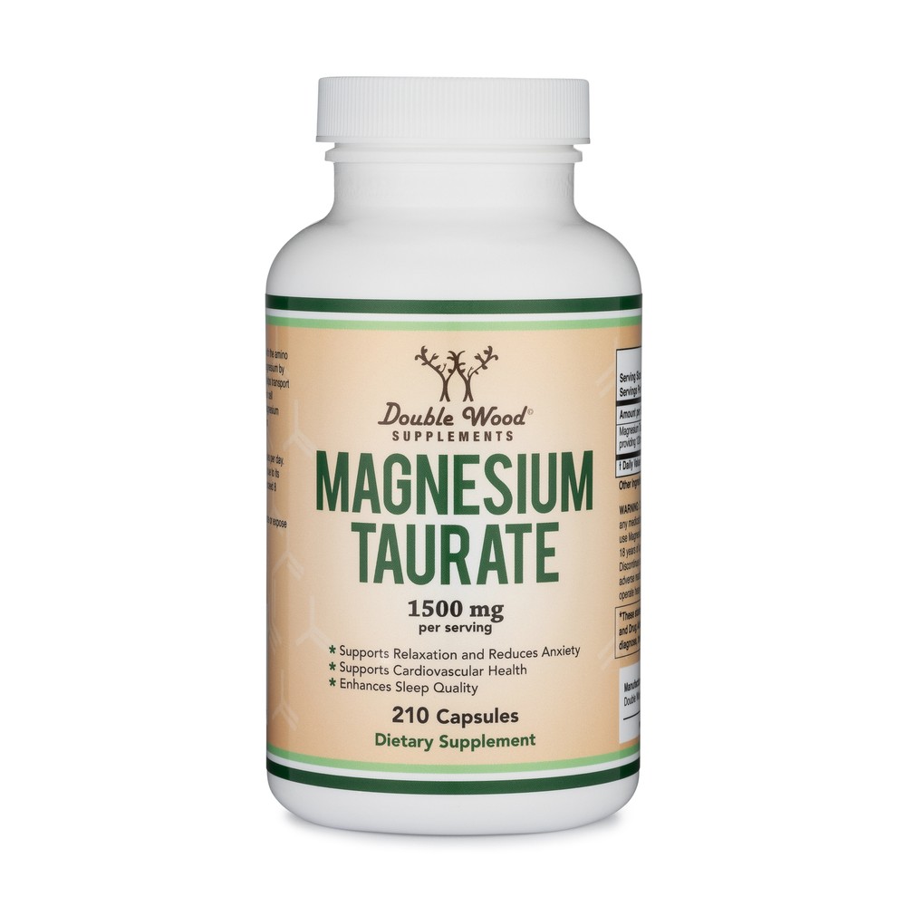 Magnesium Taurate Supplement For Sleep- Calming- and Cardiovascular Support (500