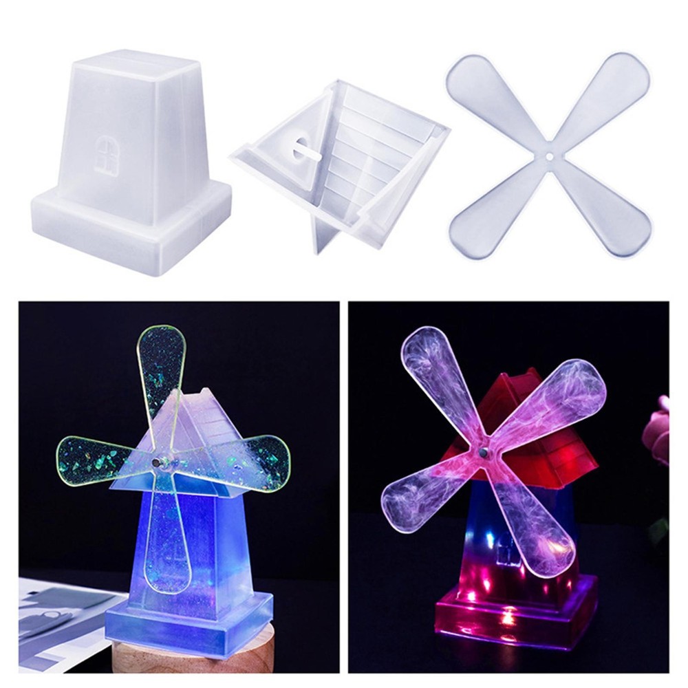 Rotary Windmill Resin Epoxy Casting Mold for DIY Crafts and Family Games
