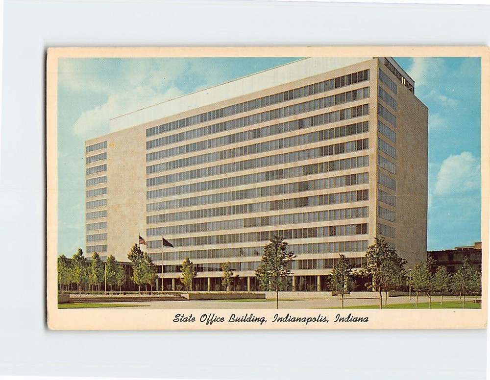 Postcard State Office Building Indianapolis Indiana USA North America