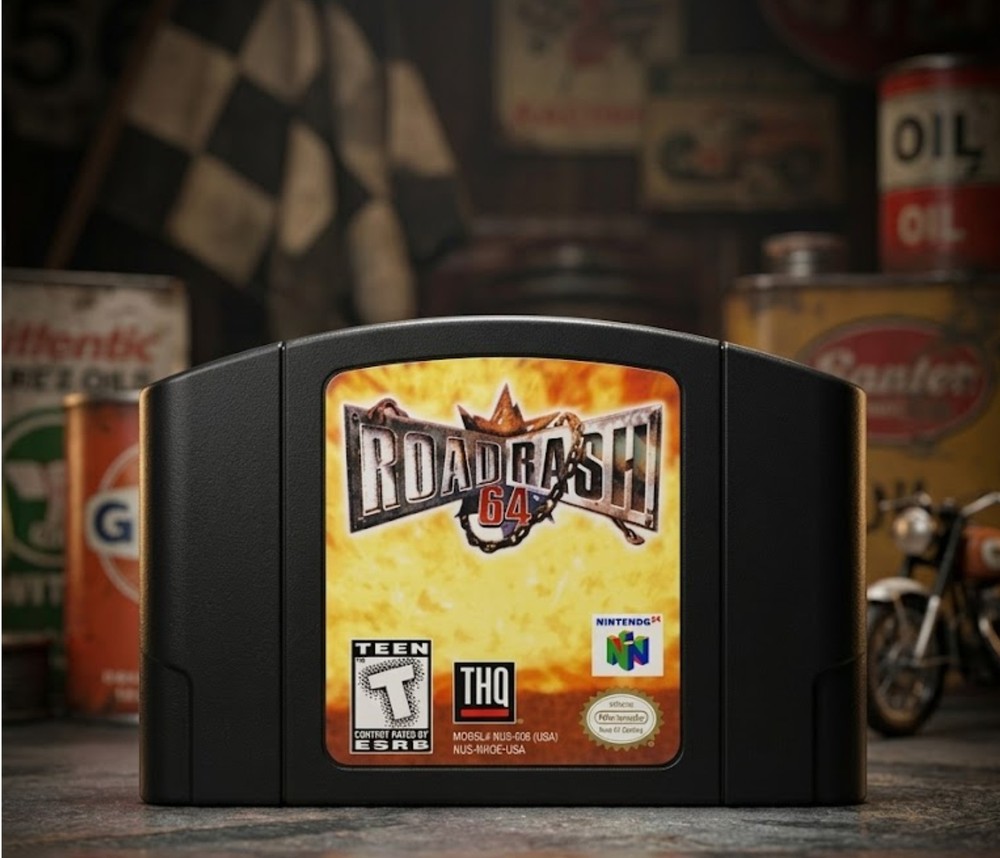 Road Rash 64 Nintendo 64 N64 Game Cartridge Vintage Racing Action Classic