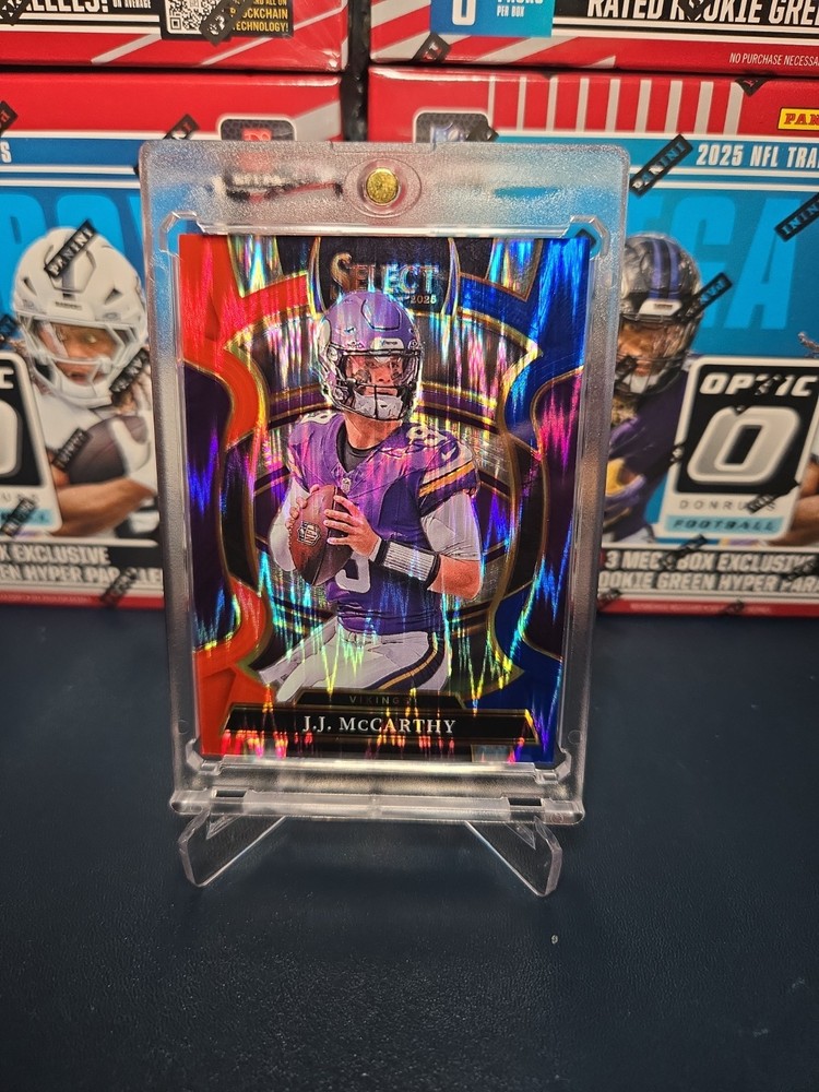 2025 Panini Select JJ McCarthy Black Red Prizm Shock Concourse Level #63