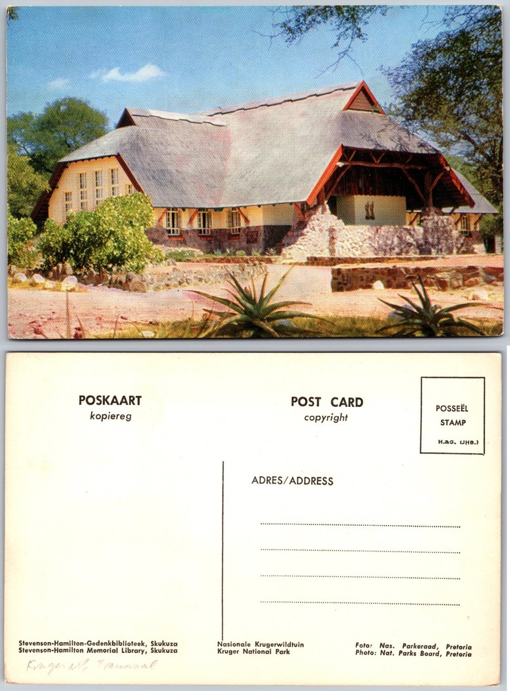 Continental Kruger National Park Library Postcard
