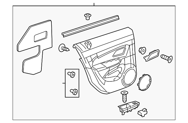 Genuine GM Fury Red Rear Passenger Side Door Trim 95389642