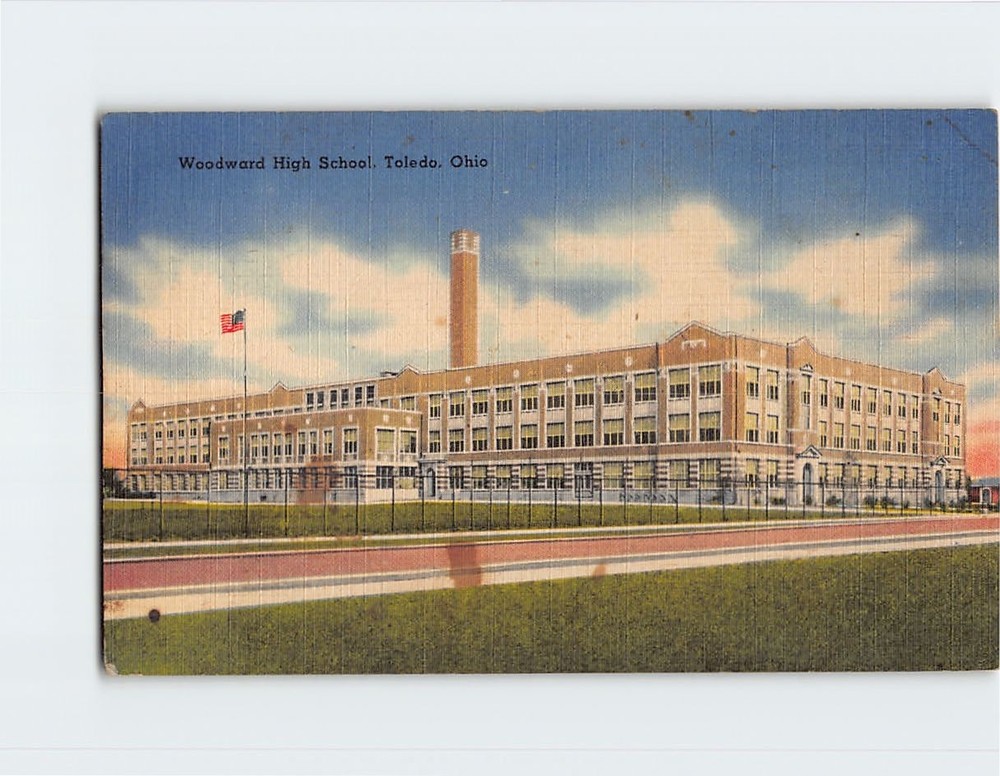 Postcard Woodward High School Toledo Ohio USA
