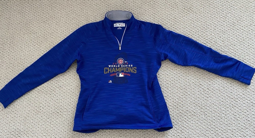 Women’s Chicago Cubs Pullover World Series Champions 2016 1/4 Zip Thermabase