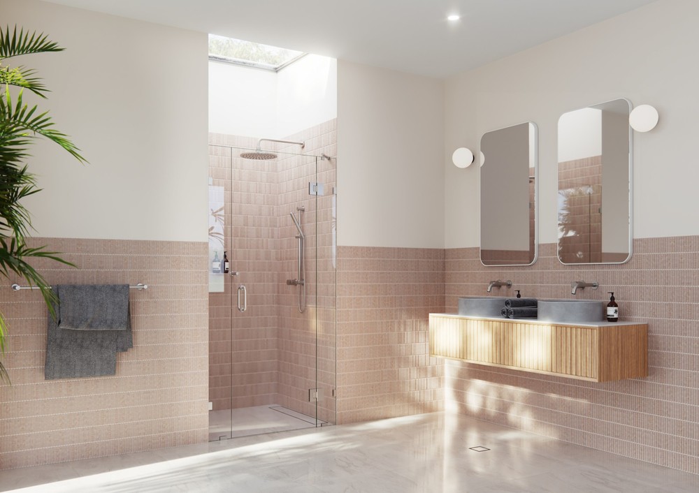 Glass Warehouse GHF-40.25 Stellar 78 Inch Tall 40.25 Inch Wide Nickel Hinged Shower Door