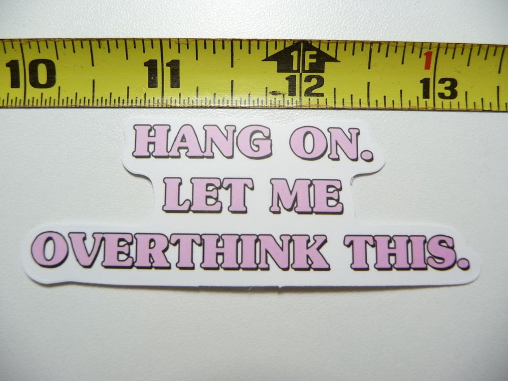 Hang On Let Me Overthink This Funny Sarcastic Sticker Decal