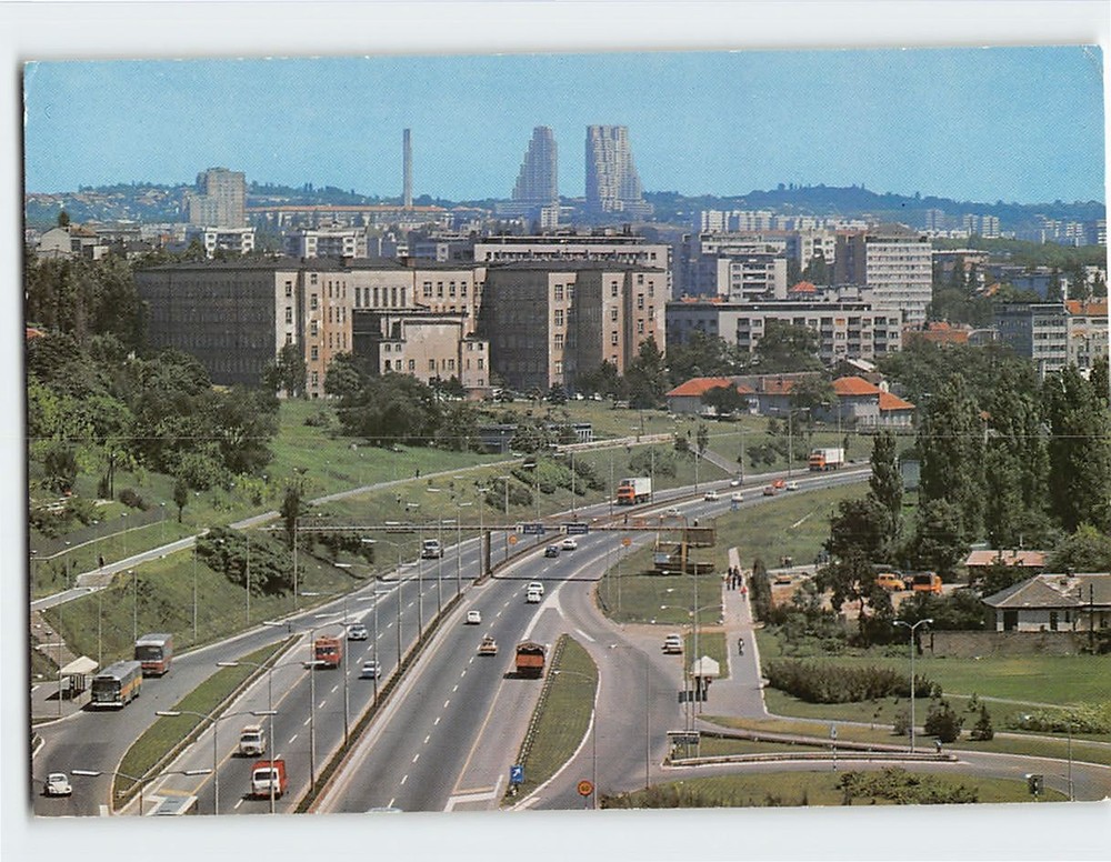 Postcard Panoramic View Belgrade Serbia