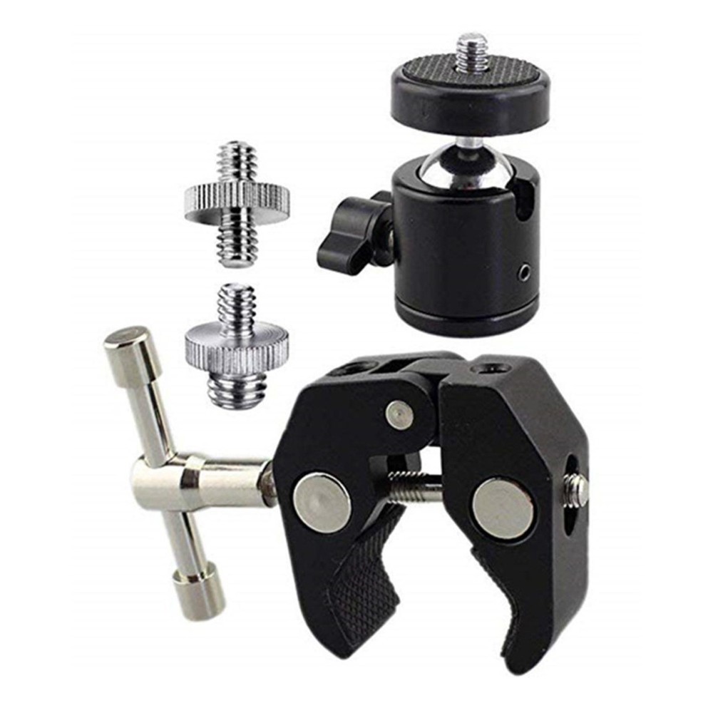 Clamp Mount Mini 360° Rotatable Ball Head 1/4