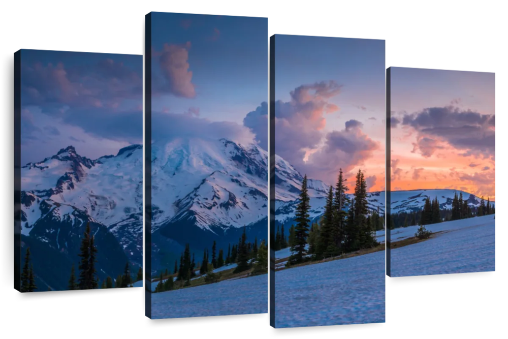 Mt. Rainier At Sunset Wall Art