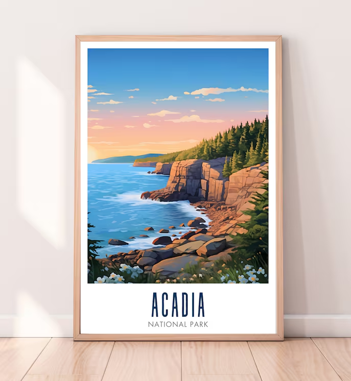 Acadia National Park Art Print - Scenic Landscape Wall Decor-image