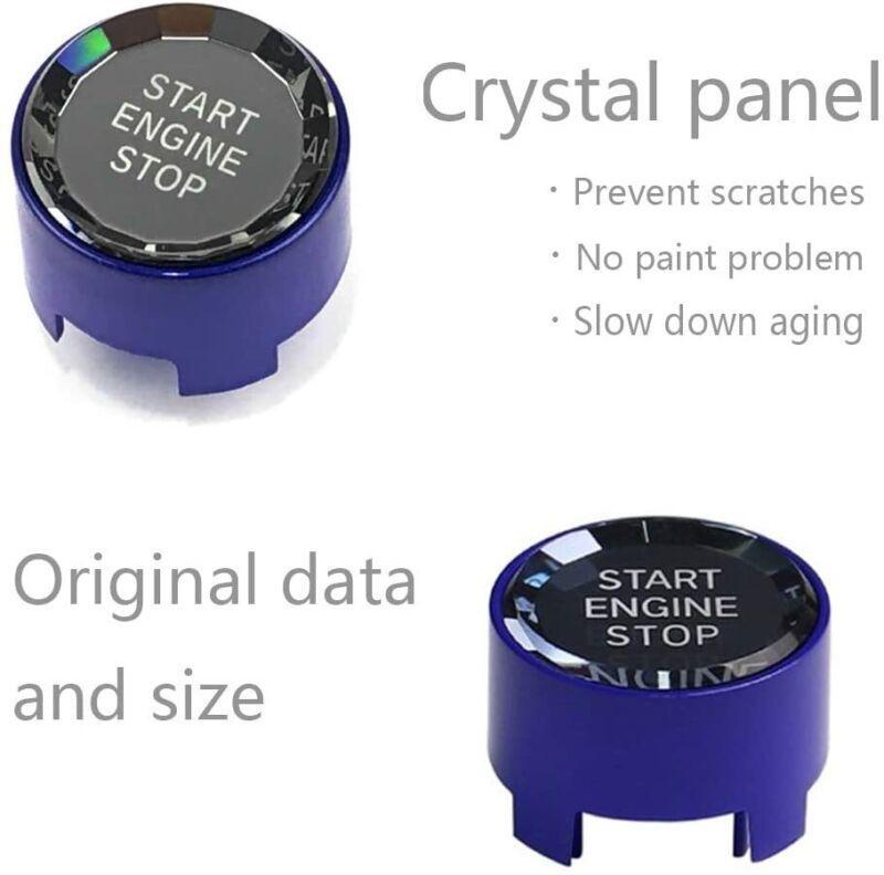 Crystal ENGINE START STOP Ignition Button Cover For BMW F/G Chassis F10 G30 BLUE