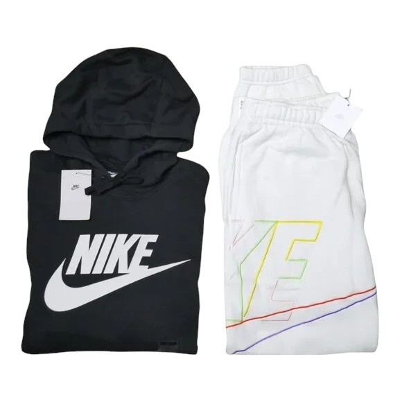 Nike Club Fleece Top and Bottom Set Men's Size XL 2 PC Sweatsuit Outfit NWT