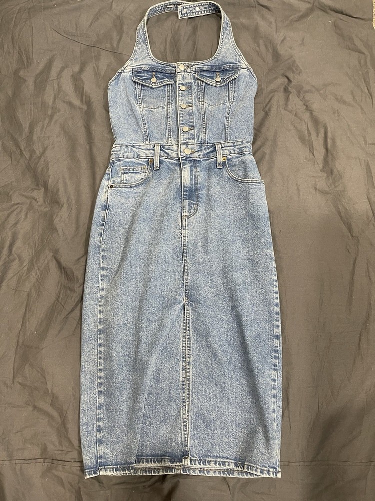 Universal Threads Women's Denim Halter Dress, Size 2