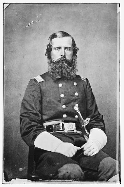 Photo:Col Murphy Civil War Officer Portrait 1860s Bearded Uniform Seated