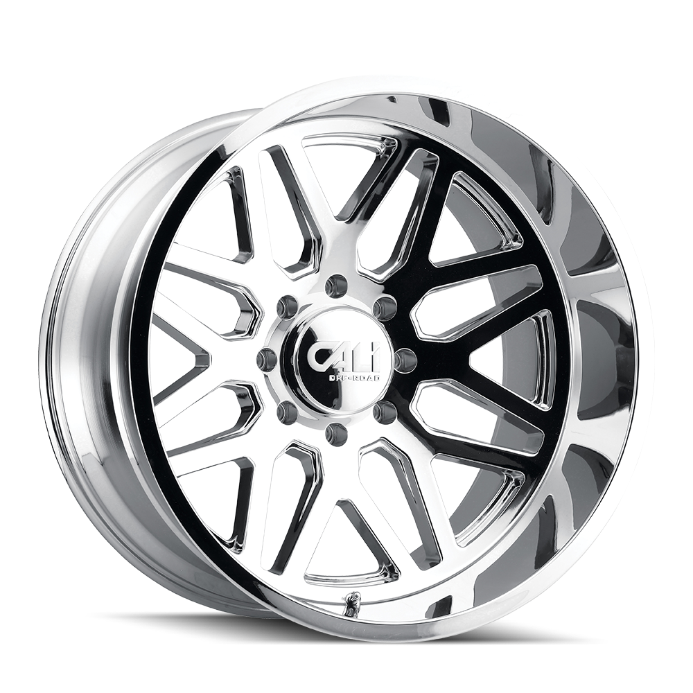 Set of 4 - CALI OFF-ROAD INVADER 9115 CHROME 22X12 8-170 -51MM 125.2MM