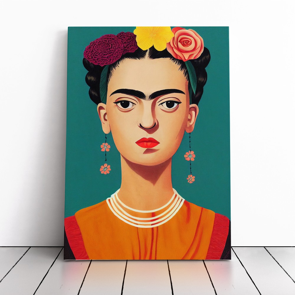 Frida Kahlo Design Canvas Wall Art Print Framed Picture Home Decor Living Room