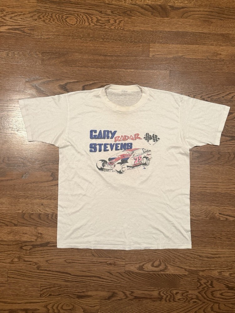 Vintage 1970s Gary “Radar” Stevens Racing T-Shirt Dirt Track Promo Tee Size S-M