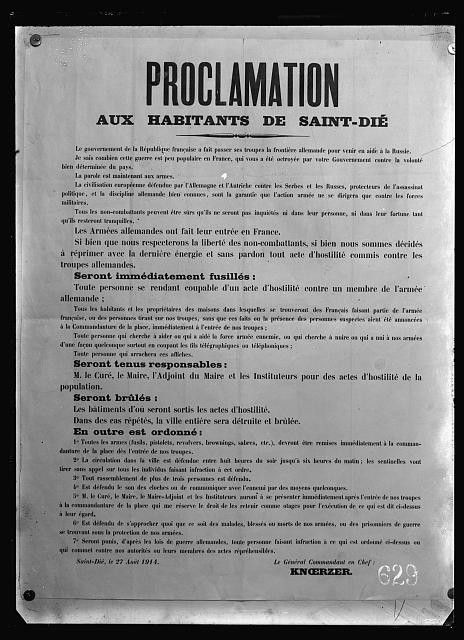 Photo:Saint-Di� France 1914 Proclamation Poster Contesse de St. Maurice