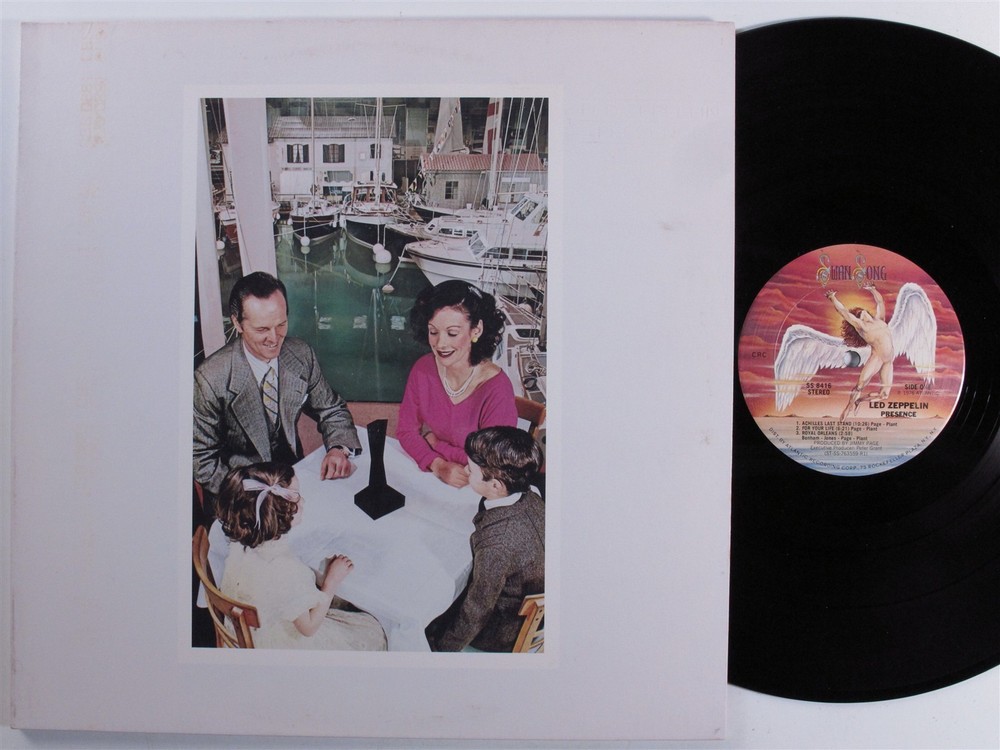 LED ZEPPELIN Presence SWAN SONG LP VG+ club edition embossed gatefold d