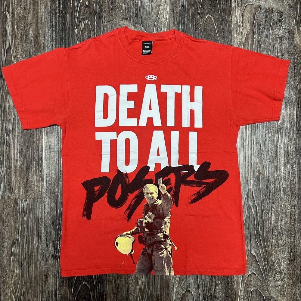 10.Deep Shirt Mens Medium Red Death To All Posers Graphic Tee US Streetwear
